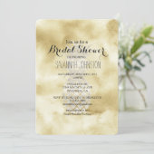 Invitation Douche nuptiale d'ananas blanc or (Debout devant)