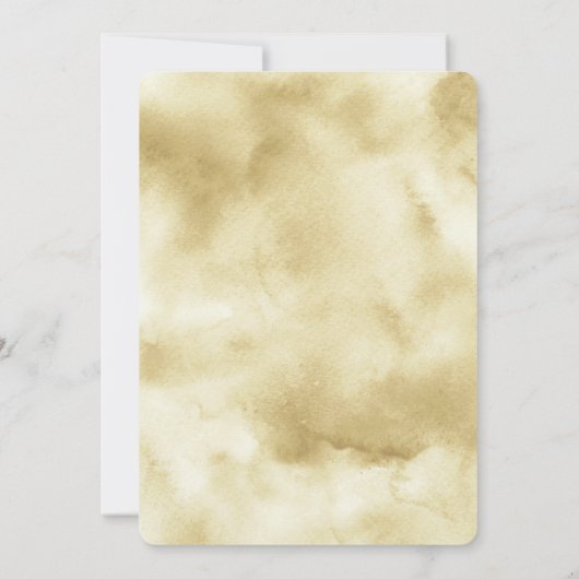 Invitation Douche nuptiale d'ananas blanc or (Dos)