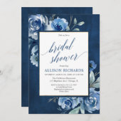 Invitation Douche nuptiale d'aquarelle florale de pivoines de (Devant / Derrière)