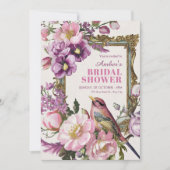 Invitation Douche nuptiale d'aquarelle rose (Devant)