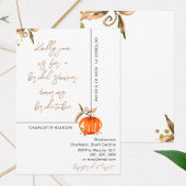 Invitation Douche nuptiale d'automne Citrouille d'aquarelle