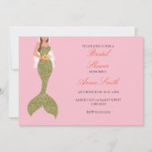 Invitation Douche nuptiale de brune d'invitation rose de (Devant)