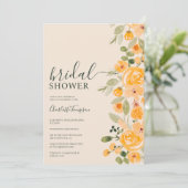 Invitation Douche nuptiale de chute jaune rustique (Debout devant)