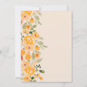 Invitation Douche nuptiale de chute jaune rustique (Dos)