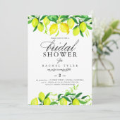 Invitation Douche nuptiale de citrons d'aquarelle (Debout devant)