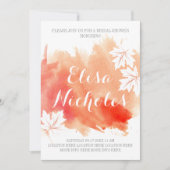 Invitation Douche nuptiale de corail abstraite moderne (Devant)