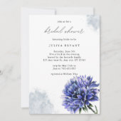 Invitation Douche nuptiale de cornflower aquarelle (Devant)
