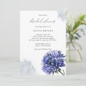 Invitation Douche nuptiale de cornflower aquarelle (Debout devant)