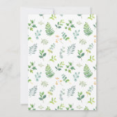 Invitation Douche nuptiale de fleurs d'aquarelle (Dos)