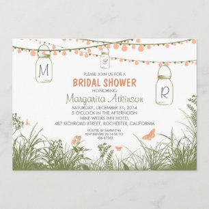Invitation douche nuptiale de fleurs sauvages, de lumières et