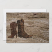 Invitation douche nuptiale de grange de cowboy rustique de (Devant)
