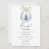 Invitation Douche nuptiale de la boule de Noël d'hiver (Devant)