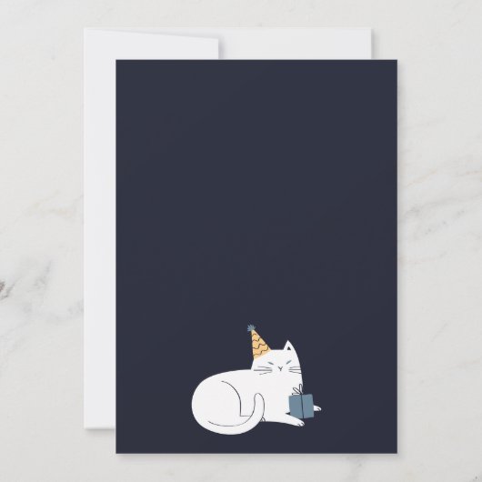 Invitation Douche nuptiale de la fête du chat (Dos)