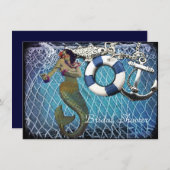 Invitation Douche nuptiale de la plage de sirènes d'ancrage v (Devant / Derrière)