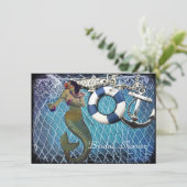 Invitation Douche nuptiale de la plage de sirènes d'ancrage v (Debout devant)