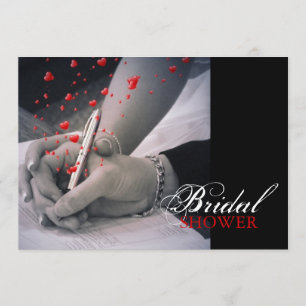 Invitation douche nuptiale de Las Vegas d'amants de coeurs