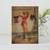 Invitation douche nuptiale de lingerie de partie de corset (Debout devant)