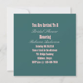 Invitation Douche nuptiale de plage d'Hawaï de fille de danse (Dos)