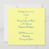 Invitation Douche nuptiale de printemps Daffodil (Dos)