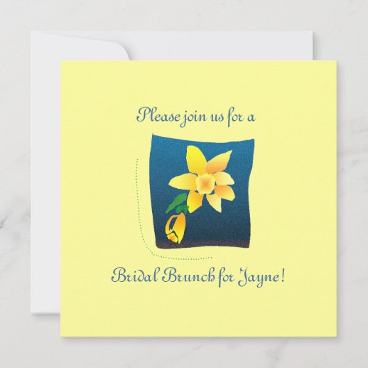 Invitation Douche nuptiale de printemps Daffodil (Devant)