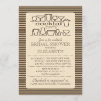 Douche nuptiale de rétro cocktail bronzage Brown