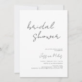 Invitation Douche nuptiale de script minimal (Devant)