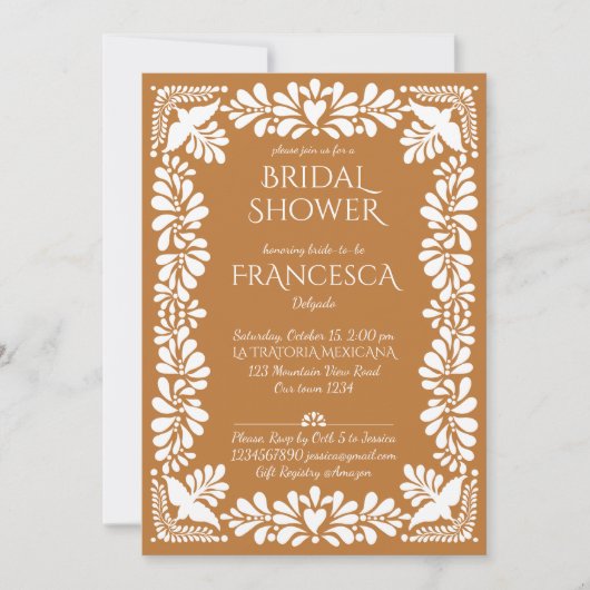 Invitation Douche nuptiale de talavera mexicaine (Devant)
