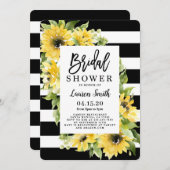 Invitation Douche nuptiale de tournesol (Devant / Derrière)