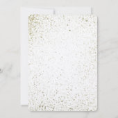 Invitation Douche nuptiale d'éclaboussure de peinture d'or (Dos)