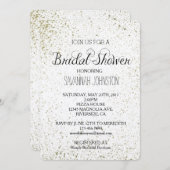 Invitation Douche nuptiale d'éclaboussure de peinture d'or (Devant / Derrière)