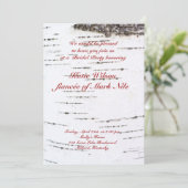 Invitation Douche nuptiale d'écorce de bouleau (Debout devant)