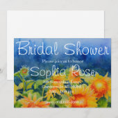 Invitation Douche nuptiale des champs de tournesol aquarelle (Devant / Derrière)