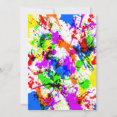 Invitation Douche nuptiale design de peinture éclatante color (Dos)