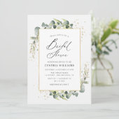 Invitation douche nuptiale d'eucalyptus aquarelle (Debout devant)