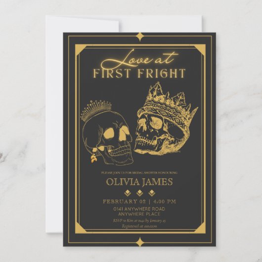 Invitation Douche nuptiale d'Halloween (Devant)