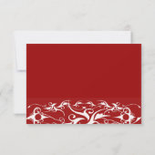 Invitation Douche nuptiale d'orchidées rouges et blanches (Dos)