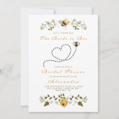 Invitation Douche nuptiale du coeur d'abeille mignonne (Devant)