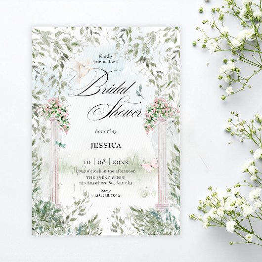 Invitation Douche nuptiale du jardin aquarelle