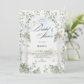 Invitation Douche nuptiale du jardin aquarelle (Debout devant)