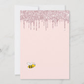 Invitation Douche nuptiale dusty rose or parties scintillant  (Dos)