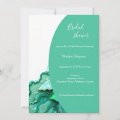 Invitation douche nuptiale Emerald Turquoise marbre (Devant)