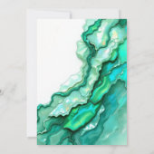Invitation douche nuptiale Emerald Turquoise marbre (Dos)