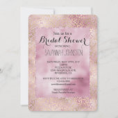 Invitation Douche nuptiale Empreinte de léopard Girly Pink Gl (Devant)