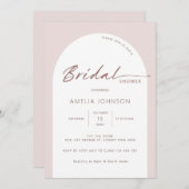 Invitation Douche nuptiale en arc moderne et minimaliste (Devant / Derrière)