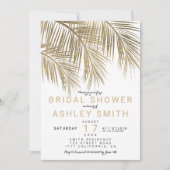 Invitation Douche nuptiale en faux or (Devant)