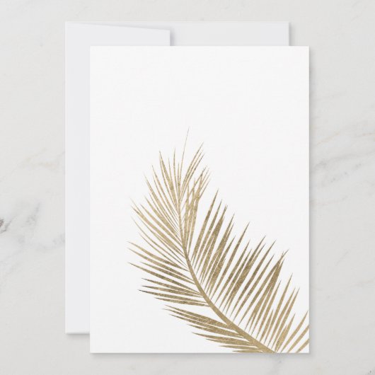 Invitation Douche nuptiale en faux or (Dos)