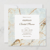 Invitation Douche nuptiale en pierre de marbre (Devant)