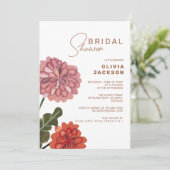 Invitation Douche nuptiale en terre cuite moderne (Debout devant)