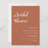 Invitation Douche nuptiale en terre cuite rétro chic (Devant)