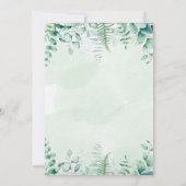 Invitation Douche nuptiale eucalyptus bois luxe (Dos)